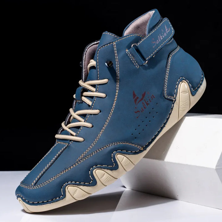 Scarpe High Top uomo con suola ondulata. Comfort e stile distintivo per la moda casual autunno/inverno.