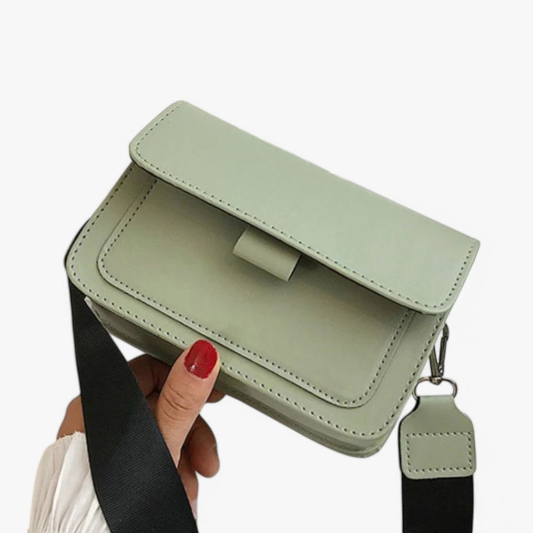 Compatta borsa a tracolla da donna con patta, stile elegante multicolore, un'ottima idea regalo.