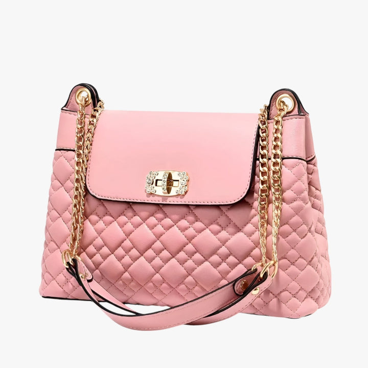 Borsa a secchiello trapuntata per donna, perfetta per un look elegante e quotidiano. Stile intramontabile.