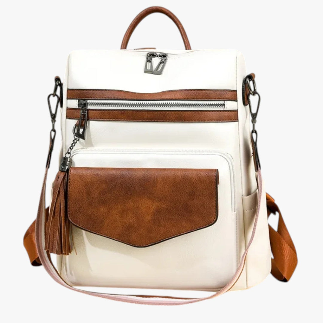 Zaino donna resistente e multicolore, design versatile per avventure all'aperto e uso urbano.