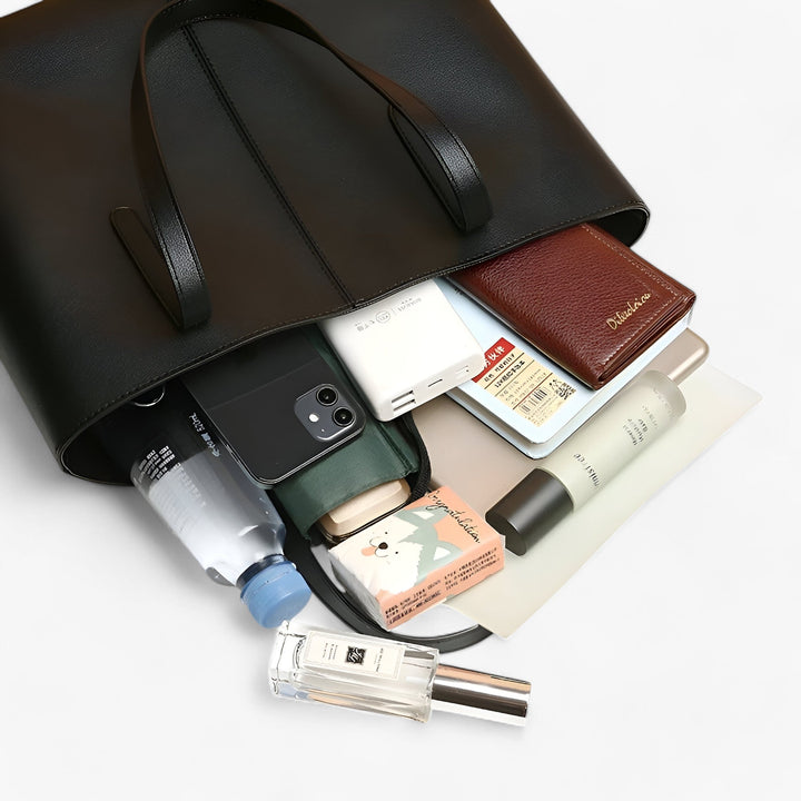 Borsa tote elegante donna nera, spaziosa e pratica, accessorio versatile per ogni look.