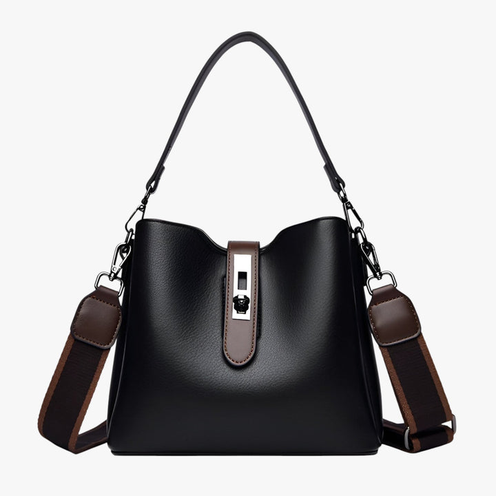 Elegante borsa a spalla donna multicolore in materiale sintetico, ideale per viaggi e uso quotidiano.