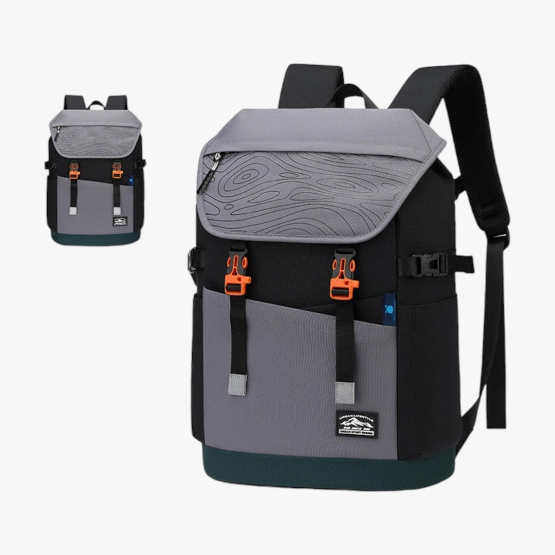 Zaino casual outdoor 40L multicolore per uomo, perfetto per viaggi, escursioni e uso quotidiano.