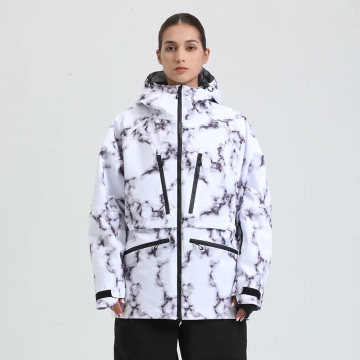 Giacca sci unisex funzionale, elegante per la neve, idrorepellente e traspirante.