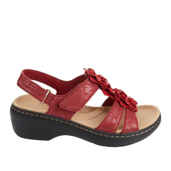 Sandali donna estivi con plateau floreale. Uniscono comfort ortopedico e stile alla moda per le tue giornate.
