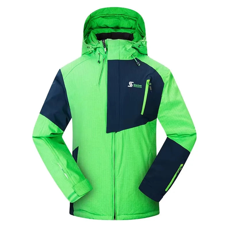 Giacca sci uomo impermeabile e antivento, ideale per sport invernali, calda e protettiva per la montagna.