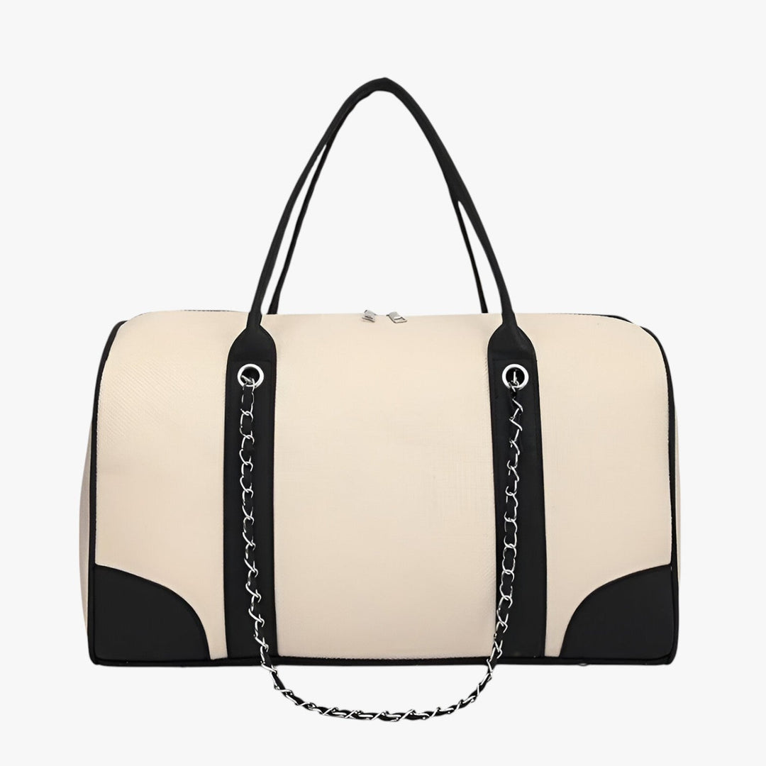 Borsa da spalla donna kaki, design casual e spazioso per viaggi, fitness o come borsa per aereo.