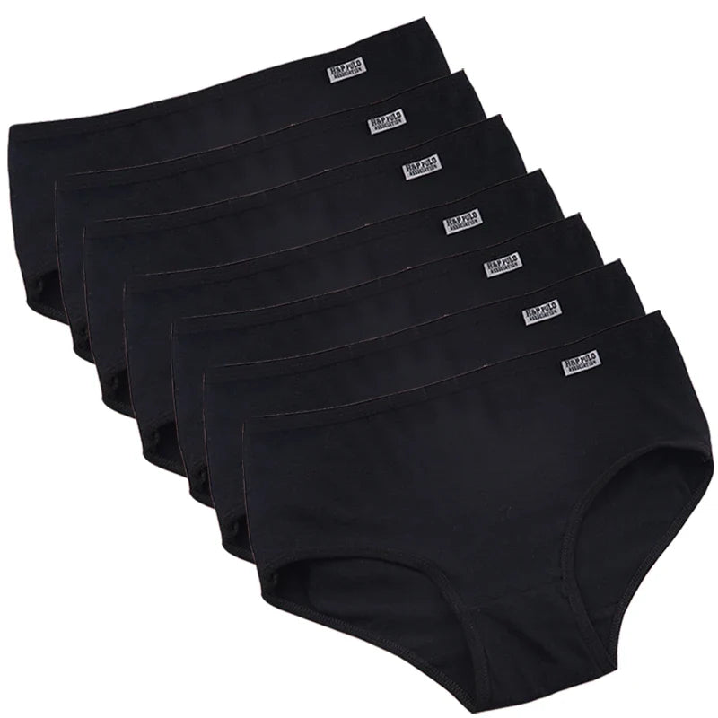 Cotone elastan: slip donna set 7 pezzi, intimo vita media per massimo comfort quotidiano.
