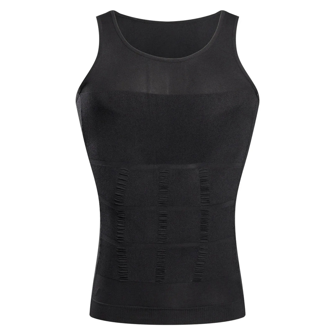 Canotta modellante per uomo con design senza cuciture, intimo comodo e discreto per supporto addominale.
