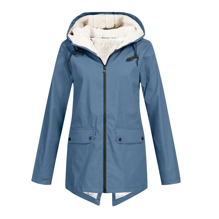 Elegante parka lungo donna, giacca invernale in pile per massimo calore e protezione dal freddo.