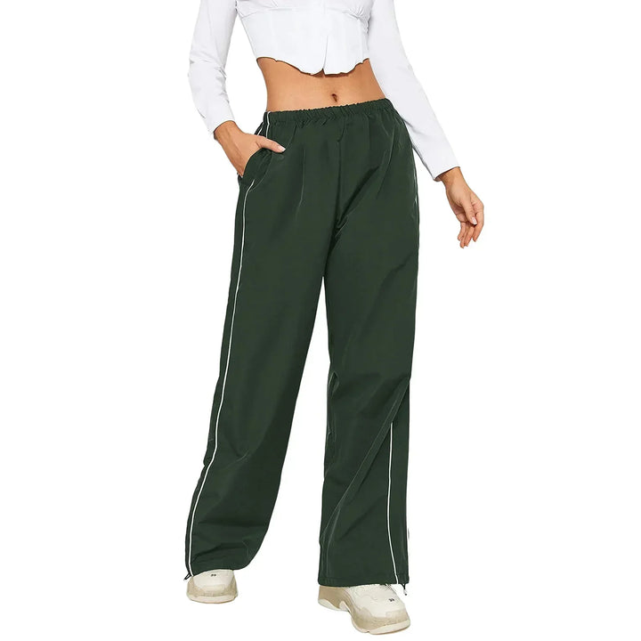 Pantaloni jogger baggy donna vita alta, versatili per outfit casual o rilassati, un must-have per il guardaroba.