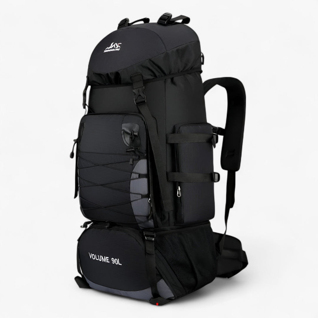 Borsa da viaggio 90L unisex in primo piano, con scomparti multipli per organizzazione perfetta durante escursioni.