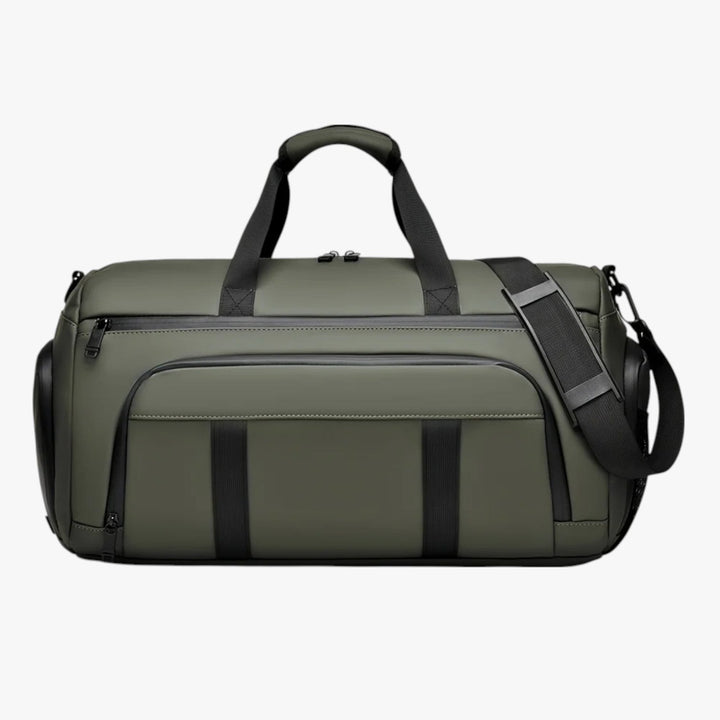 Accessorio sportivo unisex: borsone da palestra e viaggio in tessuto con comoda tracolla.
