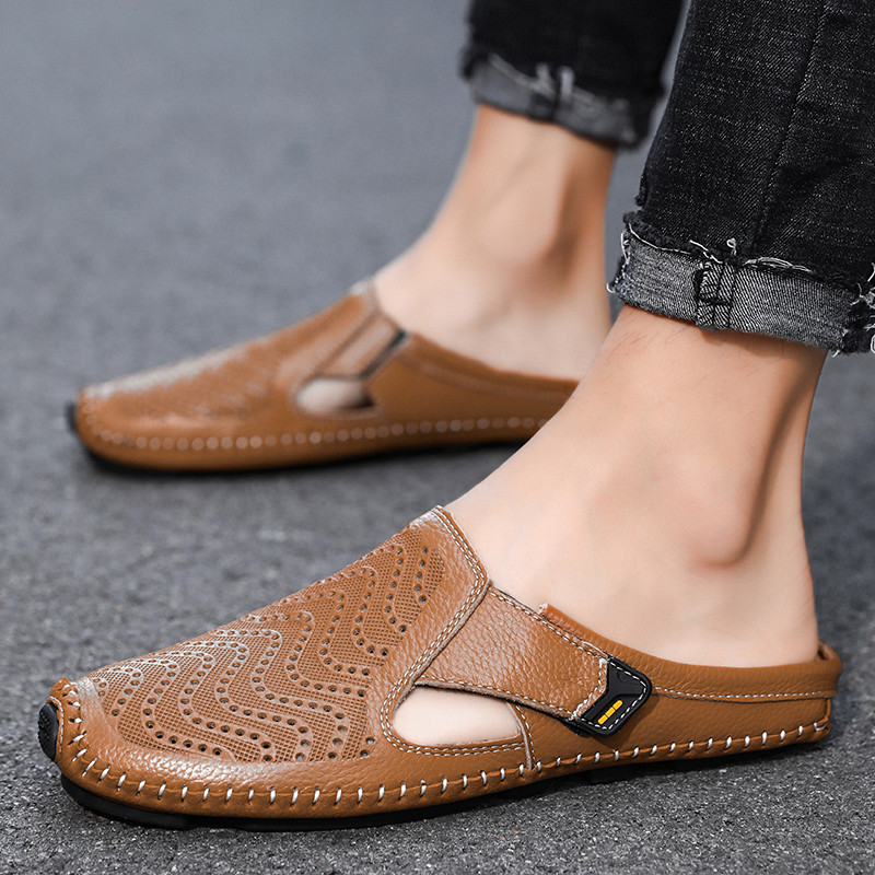 Scarpe uomo estive aperte, sandali traspiranti con sistema di regolazione per un comfort duraturo.