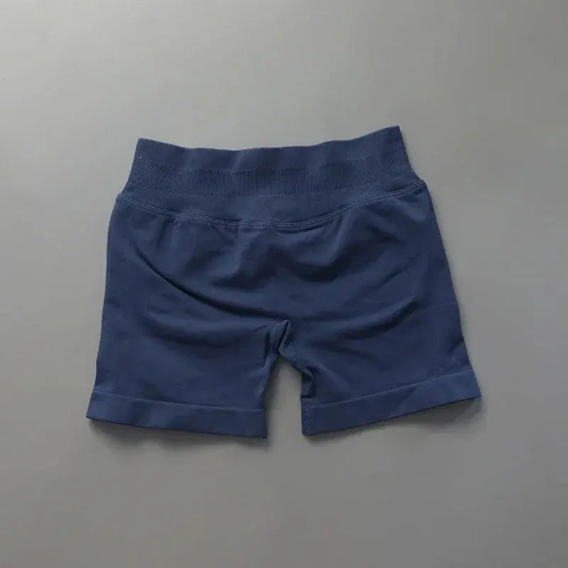 Pantaloncini donna seamless elasticizzati, vita alta, perfetti per ogni attività.