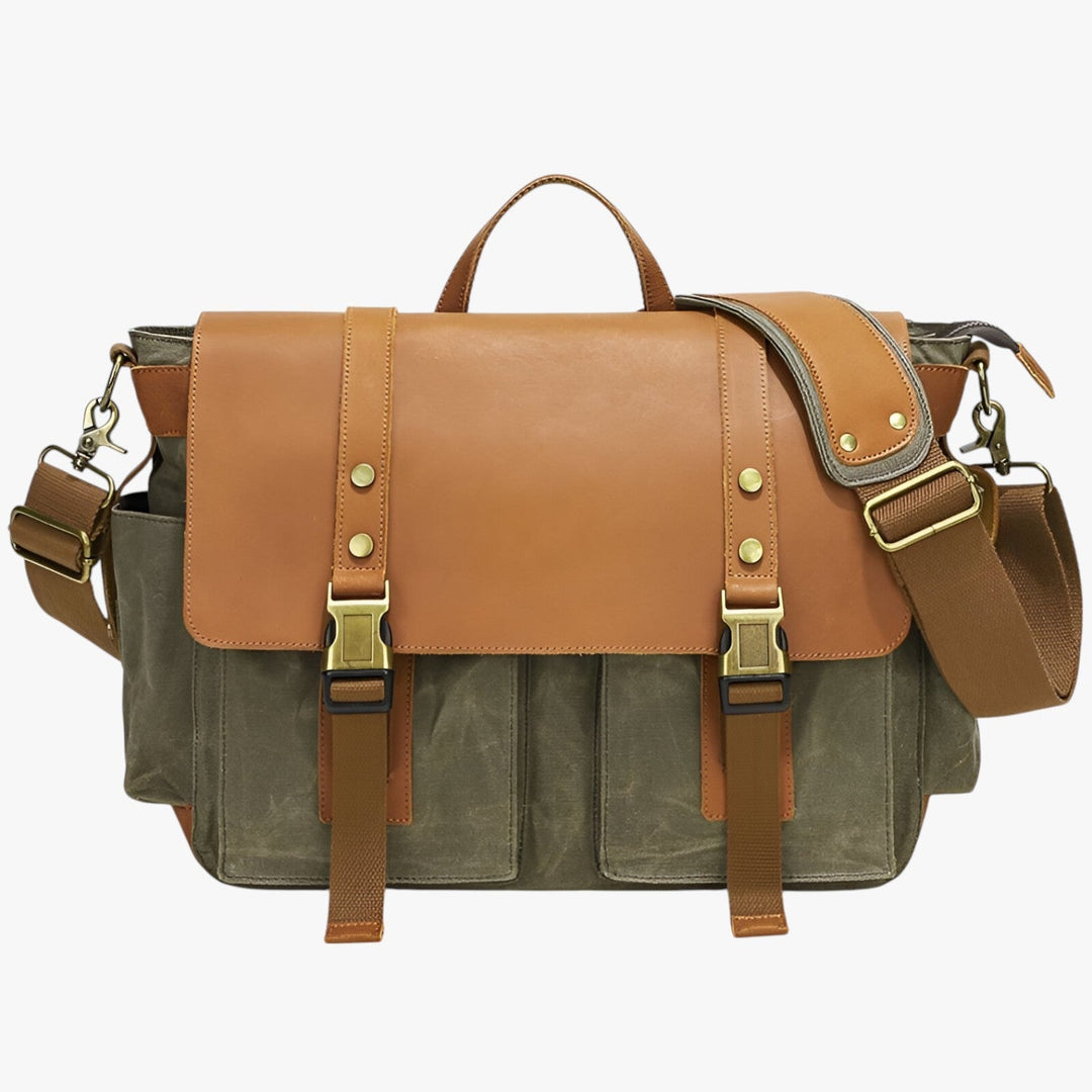 Borsa messenger gialla vintage dal design compatto, tracolla regolabile per il massimo comfort unisex.