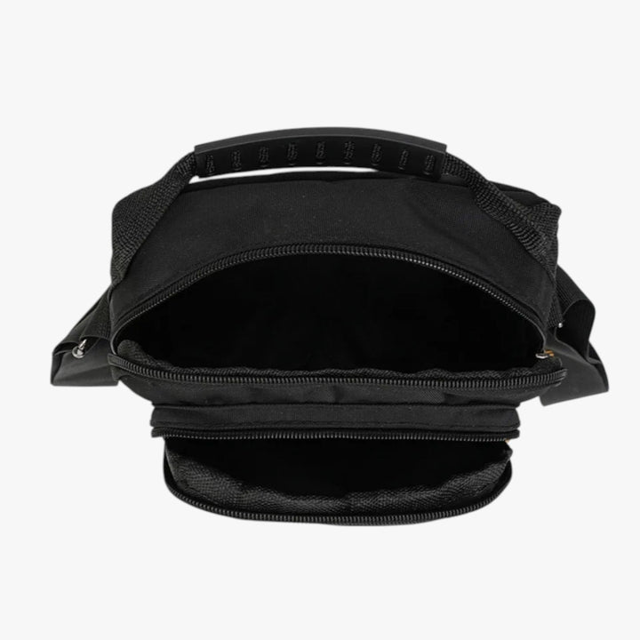 Borsa a tracolla da uomo, messenger compatta in tessuto, ideale come borsa da viaggio.