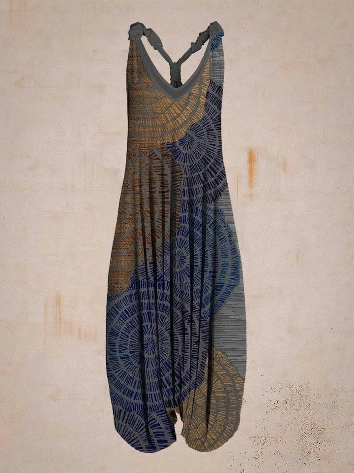 Overall donna elegante e fluido, con spalline regolabili, ottimo per l'abbigliamento estivo casual.