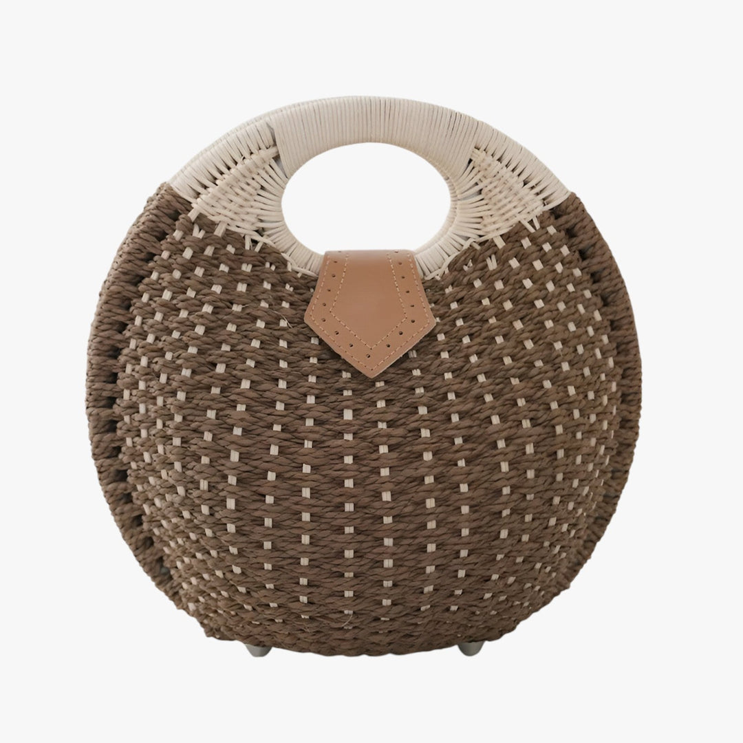 Borsa a mano gialla intrecciata, l'accessorio estivo must-have per donna, funzionale ed elegante.