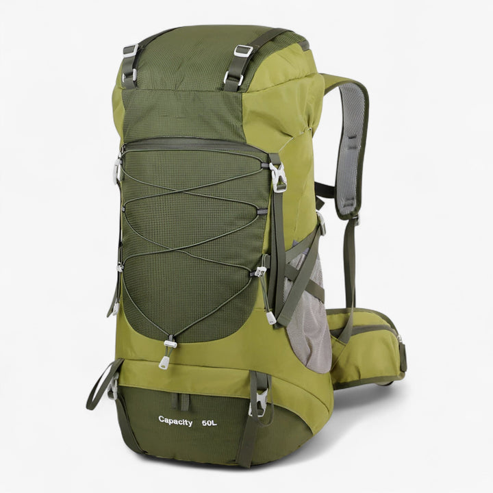 Zaino da trekking unisex 50L per escursionismo e viaggi. Design sportivo e multi-colore per ogni avventura.