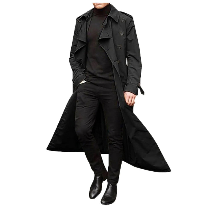 Cappotto trench uomo primaverile/autunnale, vestibilità slim. Perfetto per un look maschile moderno.