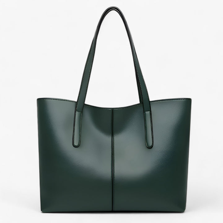 Borsa tote donna argento lucida, capiente e versatile, adatta per occasioni eleganti e il quotidiano.
