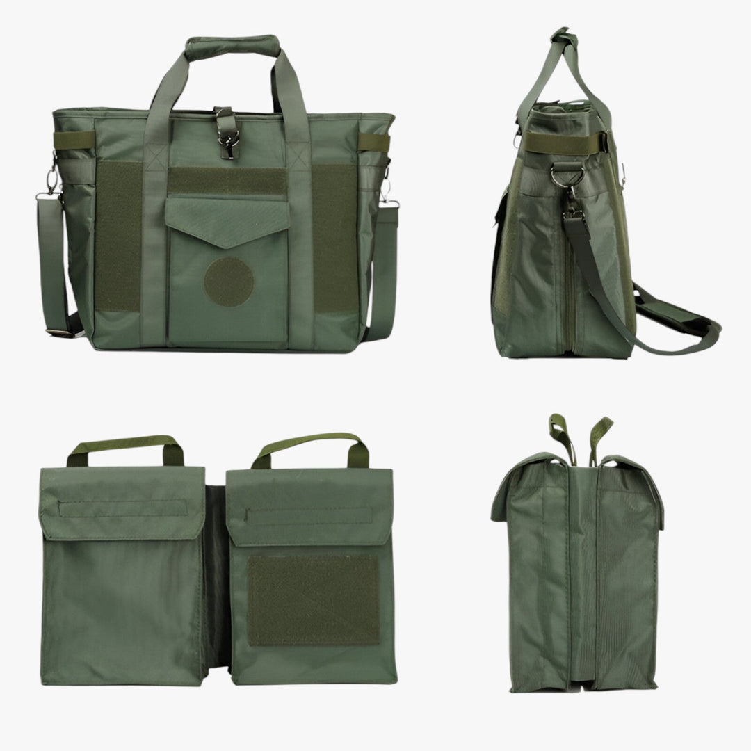Borsone da viaggio pieghevole verde, spazioso e versatile. Unisex, ideale per sport o come bagaglio extra.