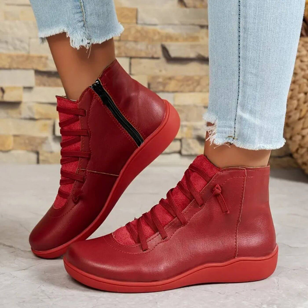 Comodi stivaletti blu da donna, eleganti e con tacco stabile, calzature versatili per ogni giorno.