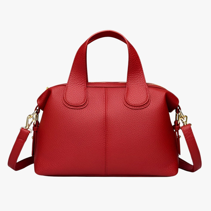 Borsa a mano nera per donna, finitura liscia, design pulito, accessorio chic e funzionale.