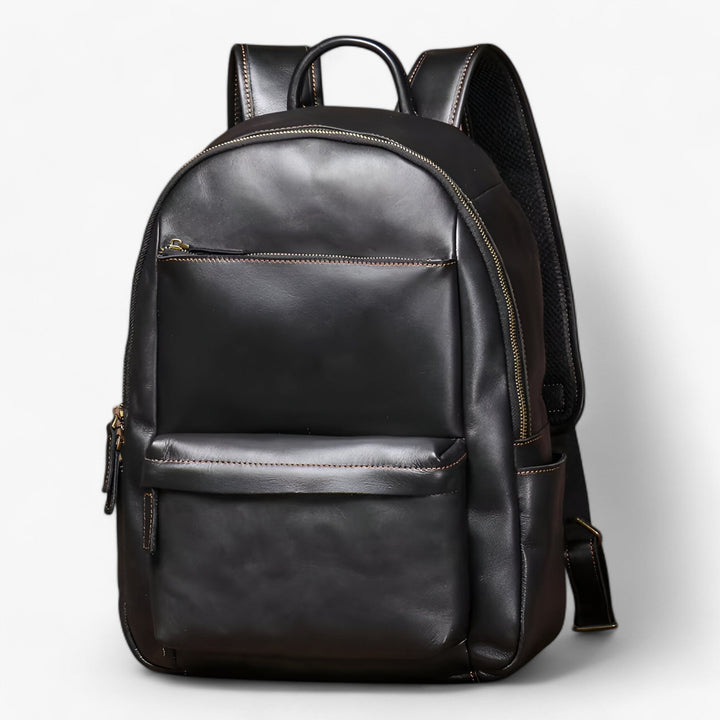 Zaino Bergamo con scomparti interni organizzati per laptop, libri e accessori, perfetto per studio.