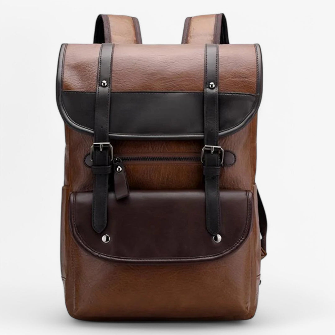 Zaino uomo marrone elegante per lavoro o viaggio. Borsa uomo versatile e minimalista, perfetta per ogni occasione.