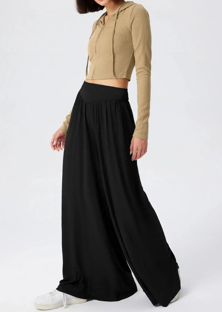 Pantaloni morbidi estivi donna, vita elasticizzata e gamba larga. Essenziali per il tuo guardaroba.