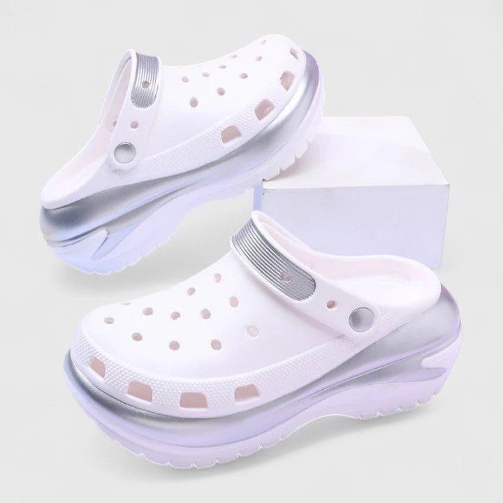 Sandali ortopedici donna con plateau e cinturino posteriore regolabile. Comfort e stile per le calzature estive.