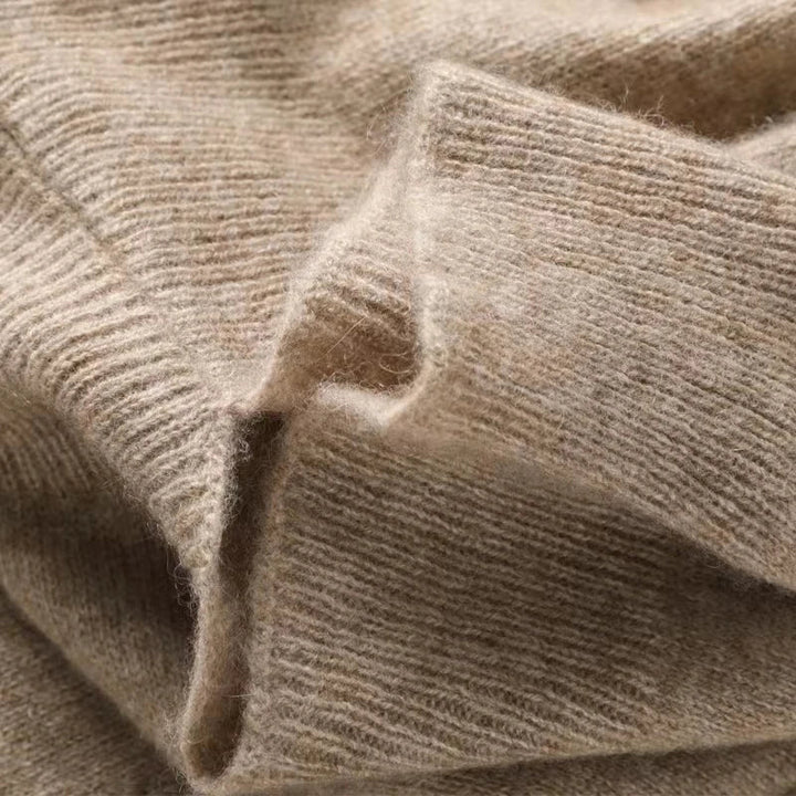 Cardigan donna oversize marrone, collo a scialle. Stile casual e confortevole, ideale per abbigliamento femminile.
