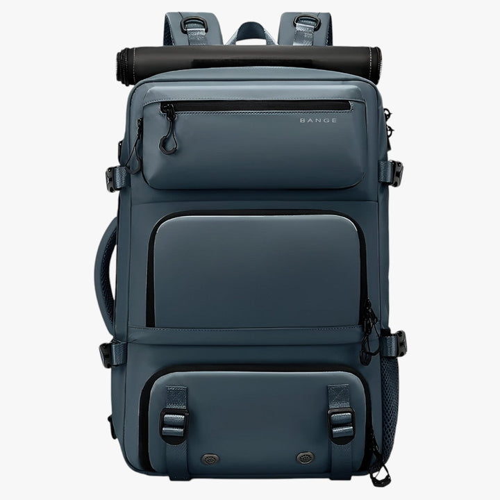 Zaino uomo blu, multitasche e regolabile, perfetto per i tuoi viaggi, avventure outdoor o l'uso quotidiano.