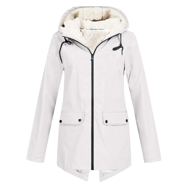 Giacca invernale da donna, parka lungo in pile caldo, perfetto per un look casual e confortevole.