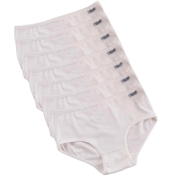 Slip donna traspiranti, set 7 pezzi in cotone elastan, comfort vita media per uso quotidiano.