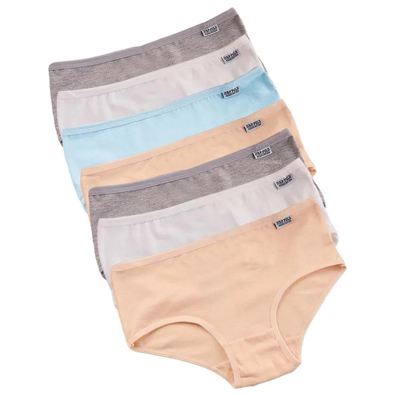 Slip donna assortiti, 7 pezzi in cotone elastan, intimo traspirante per comfort tutto il giorno.