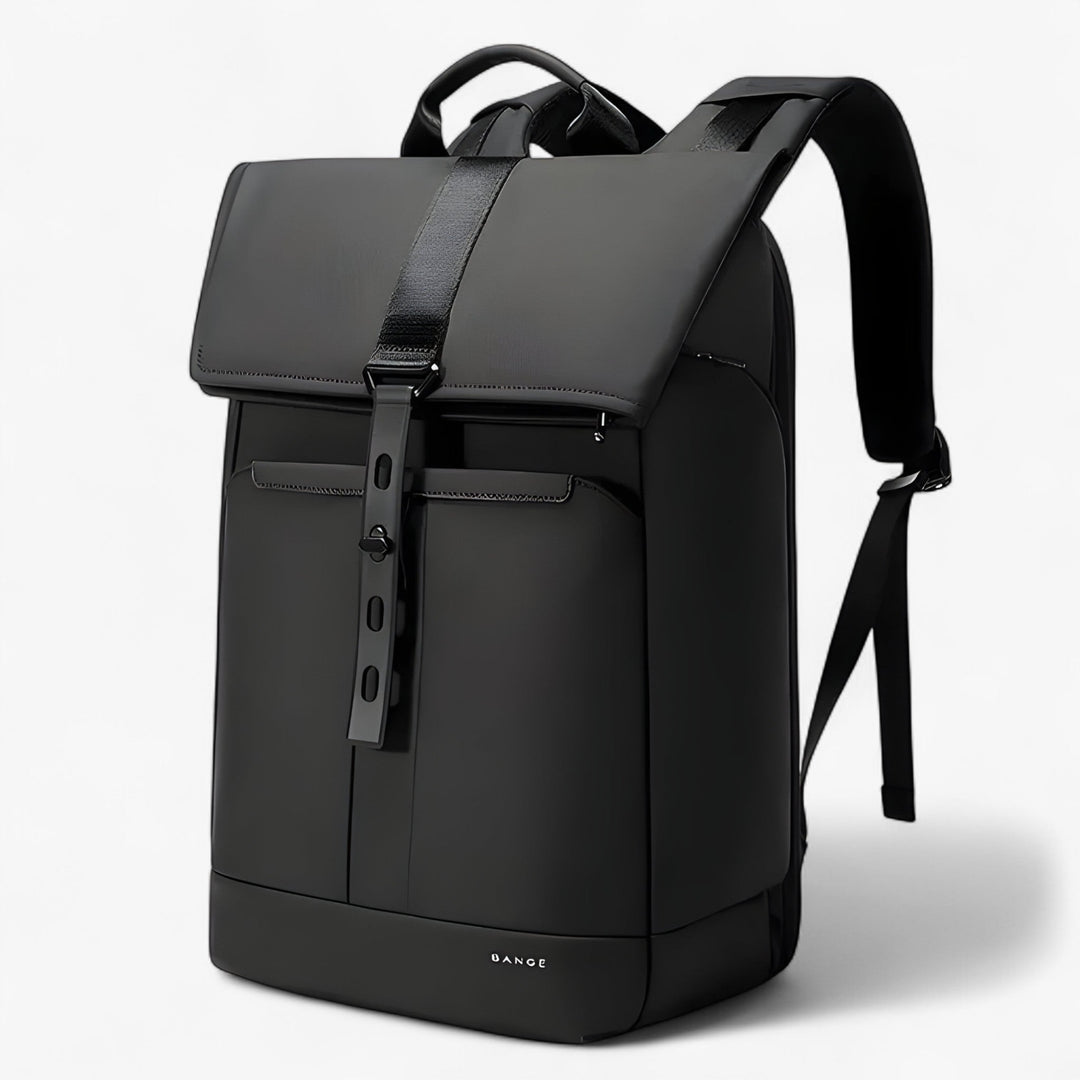 Elegante zaino business nero da uomo, perfetto per laptop, documenti e accessori. Ottimo per lavoro e viaggio.
