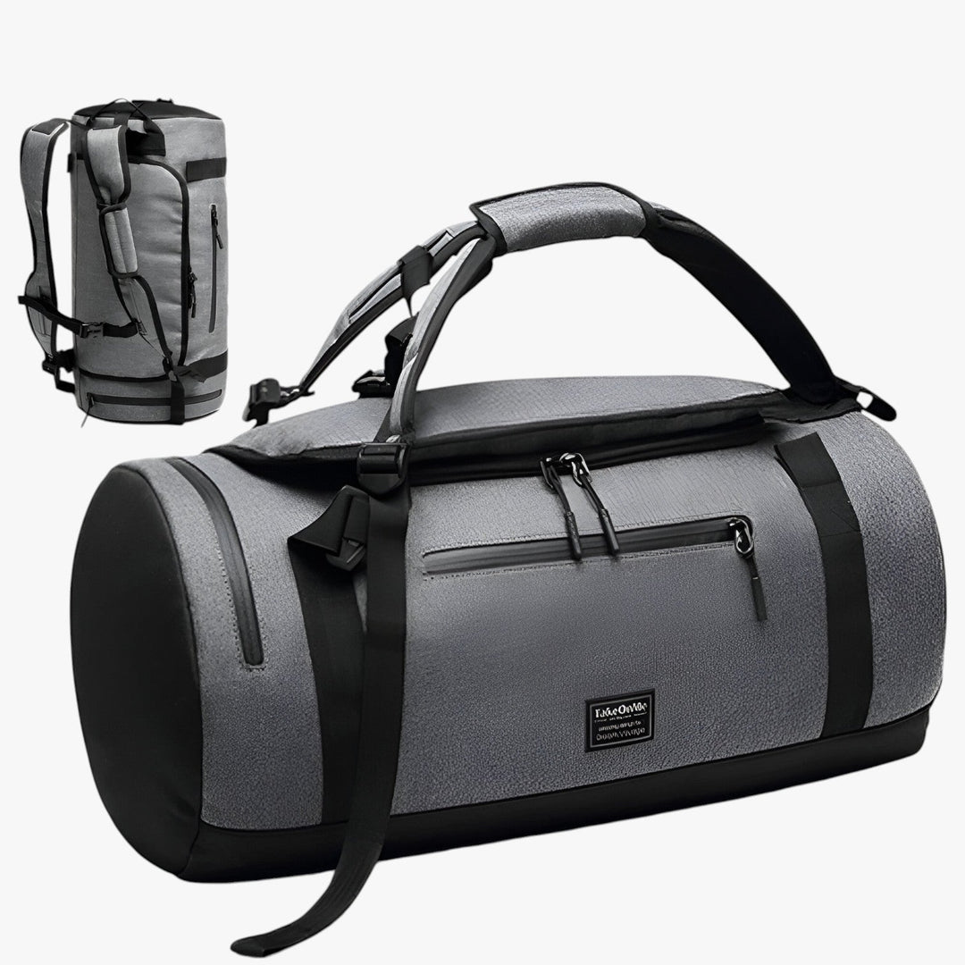 Zaino da viaggio uomo 40L nero, versatile per weekend, trekking e palestra. Borsa sportiva multifunzione.
