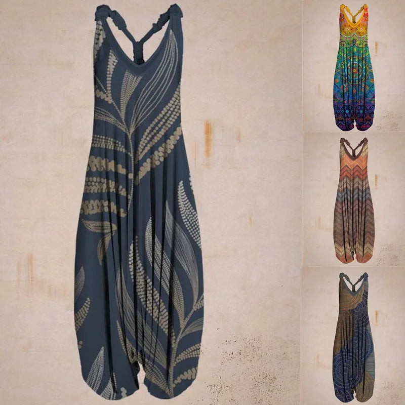 Overall donna estivo fluido con spalline regolabili, perfetto per look casual e confortevoli.