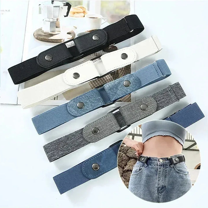 Cintura elastica unisex invisibile senza fibbia, per comfort quotidiano e pantaloni.