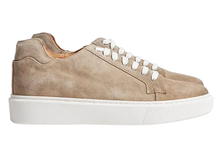 Sneakers rialzate uomo Camogli taupe. Scarpe eleganti e casual, confortevoli per la moda maschile.