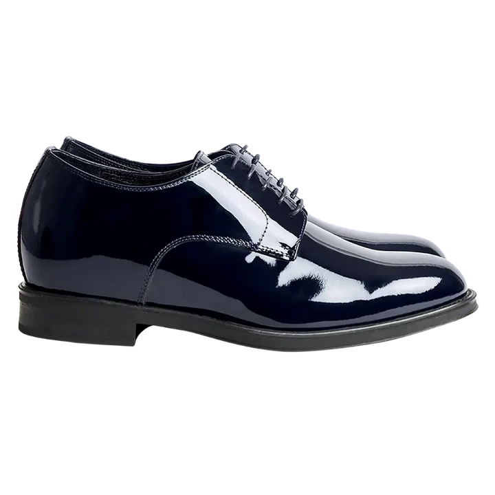 Scarpe da uomo blu eleganti rialzate 7 cm. Stile classico, ideali per outfit formali e business.