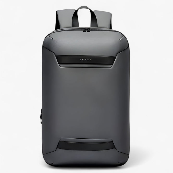 Zaino moderno da uomo con scomparto imbottito per laptop e porta USB, perfetto per ufficio e università.