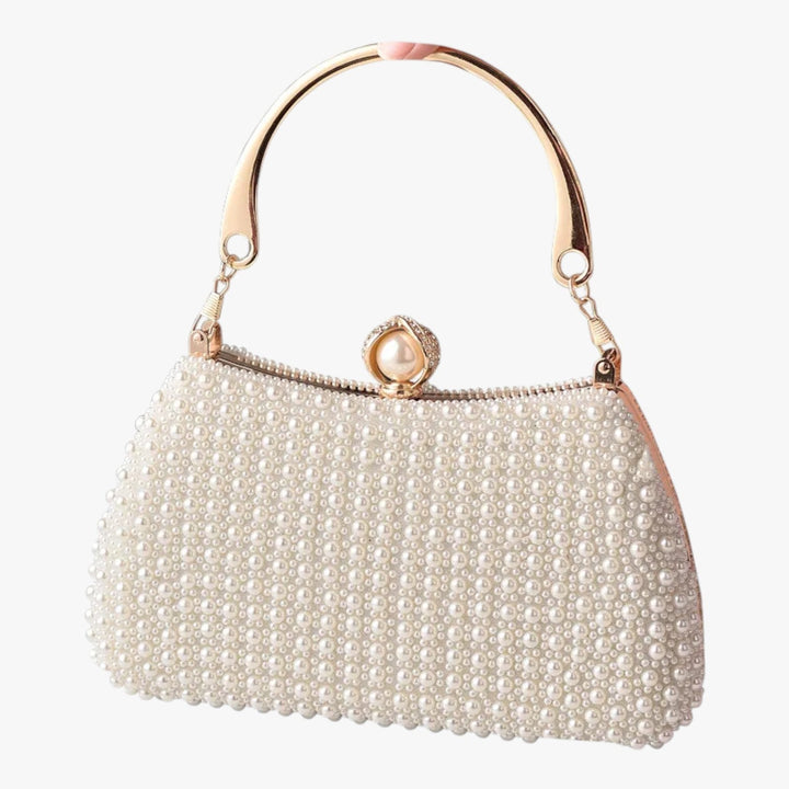 Borsa da sera donna elegante con perline multicolore, perfetta per serate e occasioni speciali.