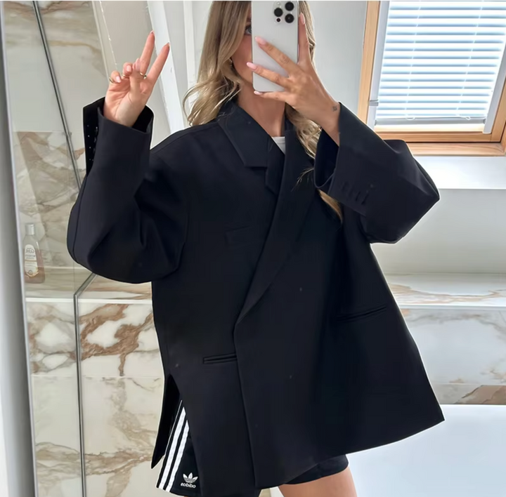Blazer donna estivo/primaverile, taglio oversize per un look casual chic o elegante, giacca perfetta per ogni occasione.