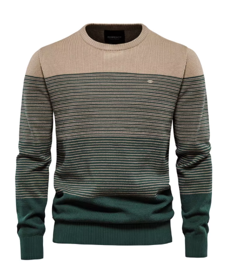 Maglione uomo testurizzato, caldo ed elegante, perfetto per look casual o chic in inverno/autunno.