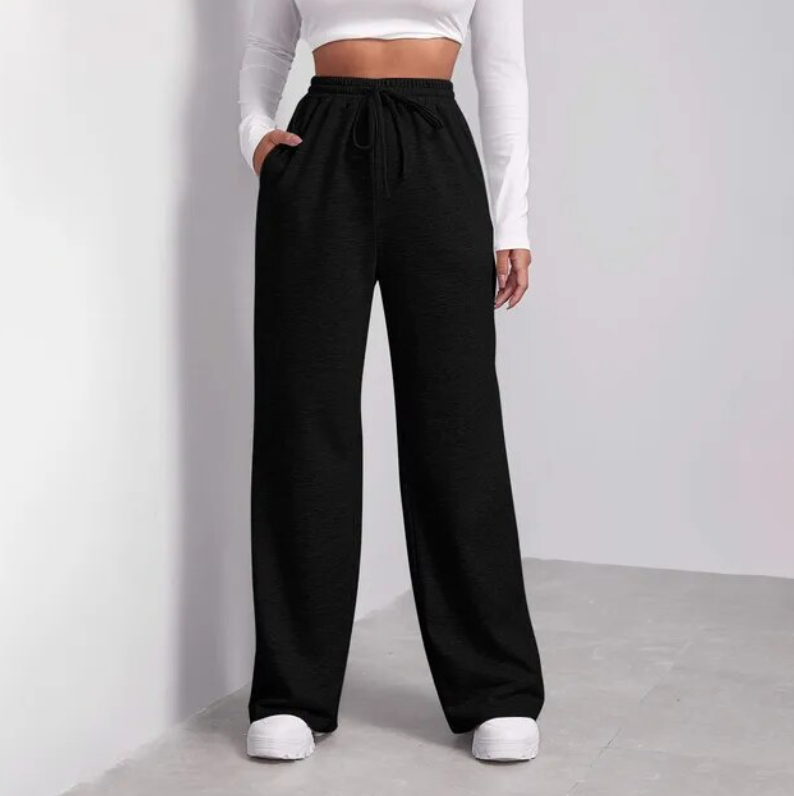 Abbigliamento femminile: pantaloni donna grigi a gamba dritta, eleganti e confortevoli per ufficio.