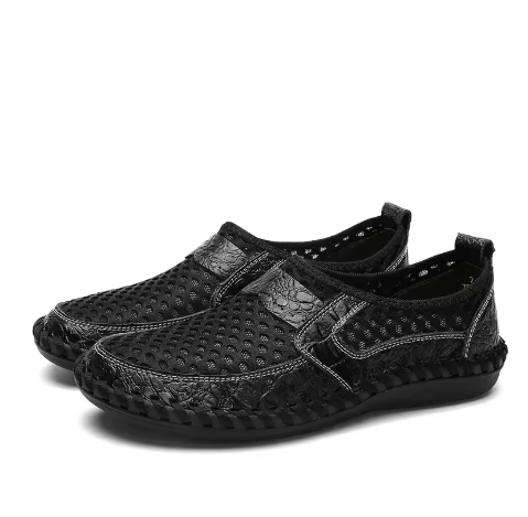 Scarpe slip-on da uomo comode e ammortizzate con suola antiscivolo, perfette per comfort casual quotidiano.